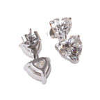 Heart Moissanite Earrings