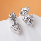 Heart Moissanite Earrings