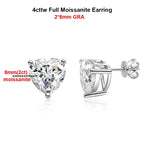 Heart Moissanite Earrings