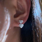Heart Moissanite Earrings