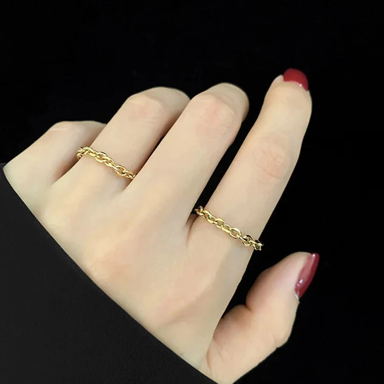 Gold Chain Ring