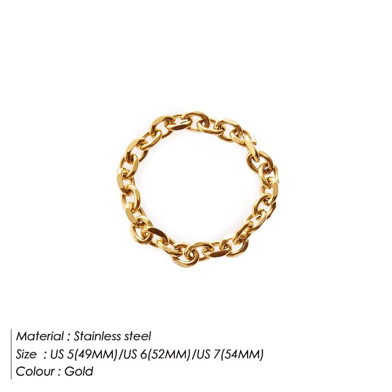 Gold Chain Ring
