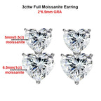Heart Moissanite Earrings